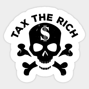 Progressive Tax The Rich 3 Liberal Protest Vote Sticker